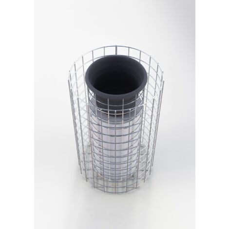 Gabiondeco - Colonne de fleurs ronde. hauteur de 62cm. diamètre de 37cm. maille de 5x5 cm. galvanisé à chaud . pot inclus - Made in Germany (1/4)