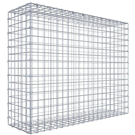 Gabiondeco - Gabion 100 cm x 80 cm x 30 cm (L x H x P). mailles 5 x 5 cm. Fermeture par anneaux en c - Made in Germany (1/5)