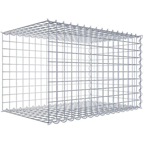 Gabiondeco - Gabion - Element de prolongation en longueur 80 cm x 50 cm x 50 cm (L x H x P). maille 5 x 5 cm. Spirale. Avert.: il manque une grille - Made in Germany (1/5)