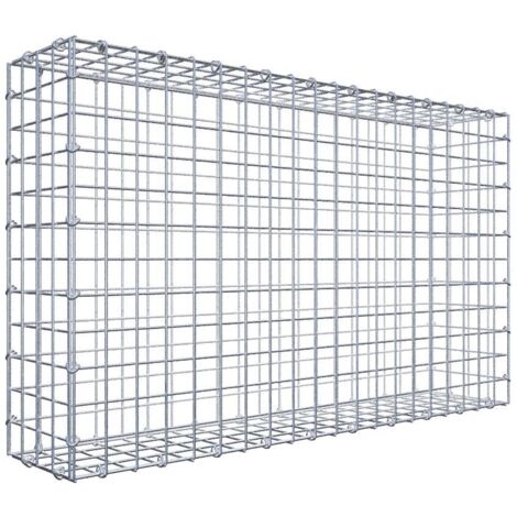 Gabiondeco - Gabion 100 cm x 60 cm x 20 cm (L x H x P). mailles 5 x 5 cm. Fermeture par anneaux en c - Made in Germany (1/5)