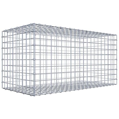 Gabiondeco - Gabion 100 cm x 50 cm x 50 cm (L x H x P). mailles 5 x 5 cm. Fermeture par anneaux en c  - Made in Germany (1/5)