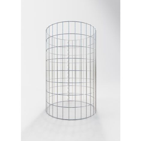 Gabiondeco - Colonne de Gabion ronde. diamètre 52 cm. maille 5 x 10 cm - Hauteur : 80 cm - Made in Germany (1/2)