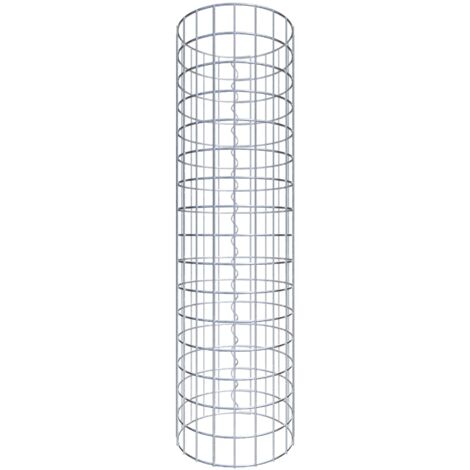 Gabiondeco - Colonne de Gabion ronde. diamètre 32 cm. maille 5 x 5 cm - Hauteur : 80 cm - Made in Germany (1/5)