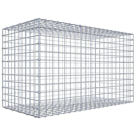 Gabiondeco - Gabion 100 cm x 60 cm x 50 cm (L x H x P). mailles 5 x 5 cm. Fermeture par anneaux en c - Made in Germany (1/5)