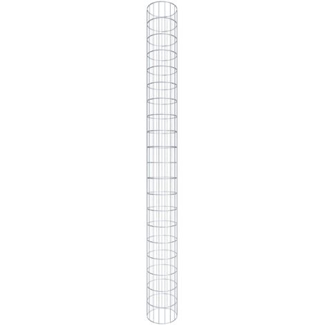 Gabiondeco - Colonne de Gabion ronde. diamètre 27 cm. maille 5 x 10 cm - Hauteur : 200 cm - Made in Germany (1/5)