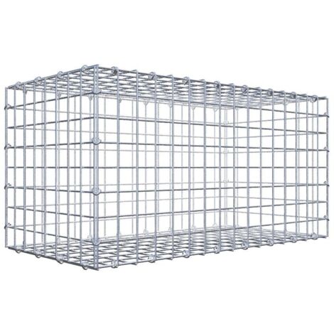 Gabiondeco - Gabion 80 cm x 40 cm x 40 cm (L x H x P). mailles 5 x 5 cm. Fermeture par anneaux en c - Made in Germany (1/5)