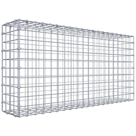 Gabiondeco - Gabion 100 cm x 50 cm x 20 cm (L x H x P). mailles 5 x 5 cm. Fermeture par anneaux en c - Made in Germany (1/5)