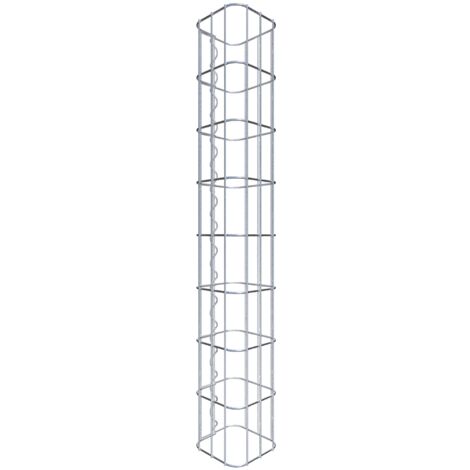 Gabiondeco - Colonne de Gabion carrà©e. 17 cm x 17 cm. mailles 5 x 10 cm - hauteur : 80 cm - Made in Germany (1/5)