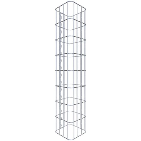 Gabiondeco - Colonne de Gabion carrà©e. 22 cm x 22 cm. mailles 5 x 10 cm - hauteur : 80 cm - Made in Germany (1/5)