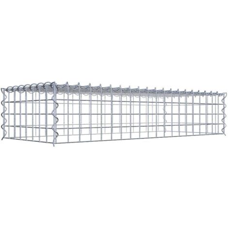 Gabiondeco - Gabion - Element de prolongation en hauteur 100 cm x 20 cm x 40 cm (L x H x P). maille 5 x 5 cm. Spirale. Attention : il manque une grille - Made in Germany (1/5)