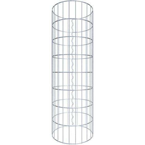 Gabiondeco - Colonne de Gabion ronde. diamètre 37 cm. maille 5 x 10 cm - Hauteur : 80 cm - Made in Germany (1/5)