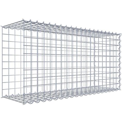 Gabiondeco - Gabion - Element de prolongation en longueur 100 cm x 50 cm x 30 cm (L x H x P). maille 5 x 5 cm. Spirale. Avert.: il manque une grille - Made in Germany (1/5)