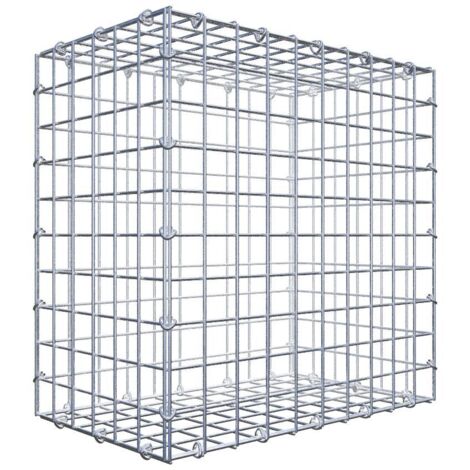 Gabiondeco - Gabion 50 cm x 50 cm x 30 cm (L x H x P). mailles 5 x 5 cm. Fermeture par anneaux en c - Made in Germany (1/5)