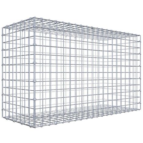 Gabiondeco - Gabion 100 cm x 60 cm x 40 cm (L x H x P). mailles 5 x 5 cm. Fermeture par anneaux en c - Made in Germany (1/5)