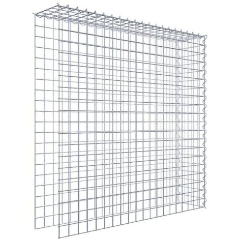 Gabiondeco - Gabion - Element de prolongation en hauteur et en longueur 100 cm x 100 cm x 20 cm (L x H x P). maille 5 x 5 cm. Spirale. Attention  il manque deux gril... (1/5)