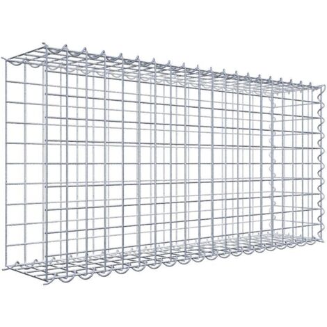Gabiondeco - Gabion - Element de prolongation en longueur 100 cm x 50 cm x 20 cm (L x H x P). maille 5 x 5 cm. Spirale. Avert.: il manque une grille - Made in Germany (1/5)