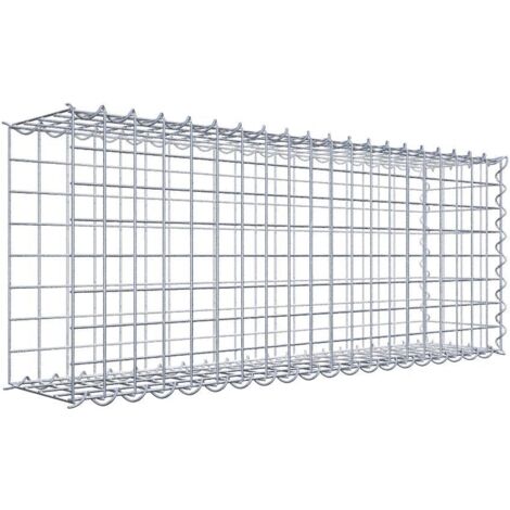 Gabiondeco - Gabion - Element de prolongation en longueur 100 cm x 40 cm x 20 cm (L x H x P). maille 5 x 5 cm. Spirale. Avert.: il manque une grille - Made in Germany (1/5)