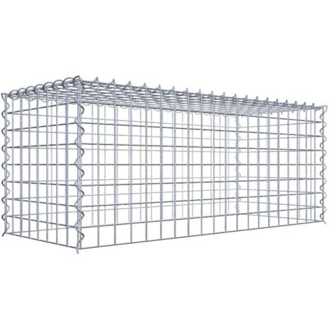 Gabiondeco - Gabion - Element de prolongation en hauteur 100 cm x 40 cm x 40 cm (L x H x P). maille 5 x 5 cm. Spirale. Attention : il manque une grille - Made in Germany (1/5)