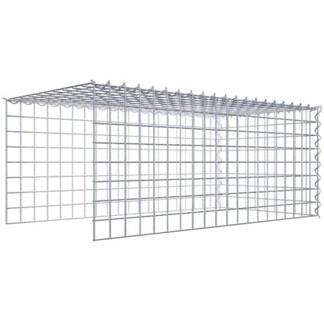 Gabiondeco - Gabion - Element de prolongation en hauteur et en longueur 100 cm x 40 cm x 50 cm (L x H x P). maille 5 x 5 cm. Spirale. Attention il manque deux grill... (1/5)