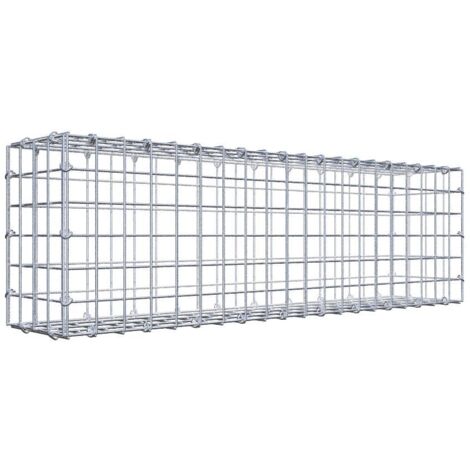 Gabiondeco - Gabion 100 cm x 30 cm x 20 cm (L x H x P). mailles 5 x 5 cm. Fermeture par anneaux en c - Made in Germany (1/5)