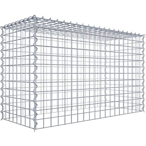 Gabiondeco - Gabion - Element de prolongation en hauteur 100 cm x 60 cm x 40 cm (L x H x P). maille 5 x 5 cm. Spirale. Attention : il manque une grille - Made in Germany (1/5)