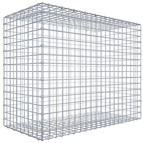 Gabiondeco - Gabion 100 cm x 80 cm x 50 cm (L x H x P). mailles 5 x 5 cm. Fermeture par anneaux en c - Made in Germany (1/5)