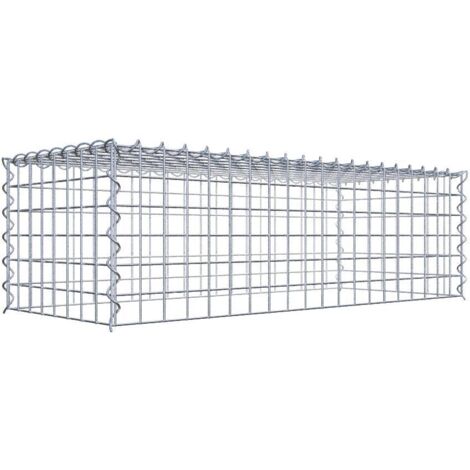 Gabiondeco - Gabion - Element de prolongation en hauteur 100 cm x 30 cm x 40 cm (L x H x P). maille 5 x 5 cm. Spirale. Attention : il manque une grille - Made in Germany (1/5)