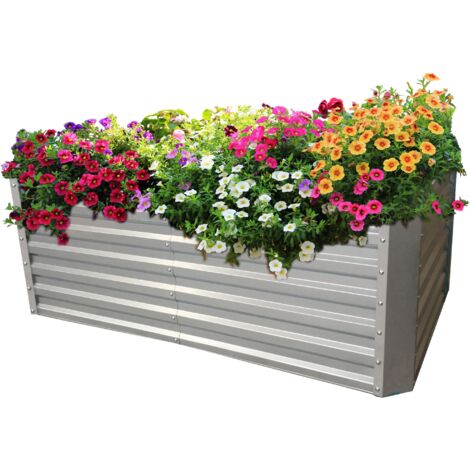 Gabiondeco - Jardinière en tôle galvanisé (184 x 60 x 90 cm) - Made in Germany (1/5)