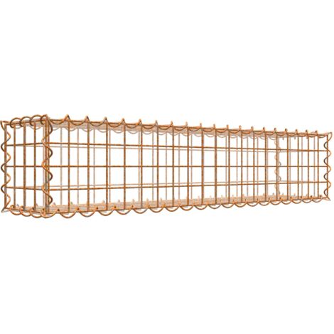 Gabiondeco - Gabion aspect rouille 100 cm x 20 cm x 20 cm (L x H x P). taille des mailles 5 x 5 cm. formation de rouille naturelle en cours - Made in Germany (1/3)