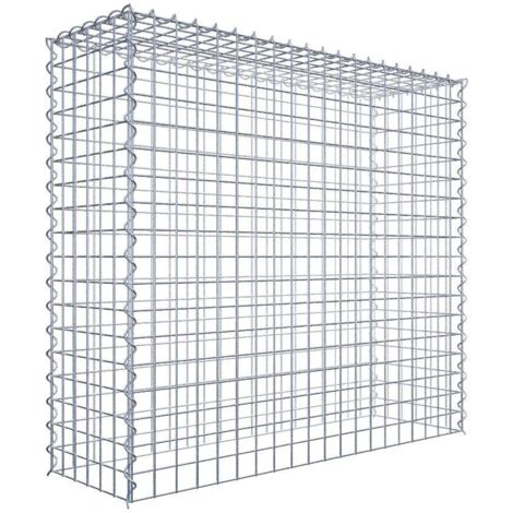 Gabiondeco - Gabion - Element de prolongation en hauteur 100 cm x 90 cm x 30 cm (L x H x P). maille 5 x 5 cm. Spirale. Attention : il manque une grille - Made in Germany (1/5)