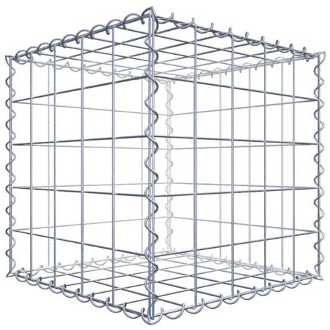 Gabion 50 cm x 50 cm x 50 cm – Mailles 10 x 10 cm – Résistance au cisaillement 3.5 kN – Pour murs en gabions et brise-vue – Gabiona