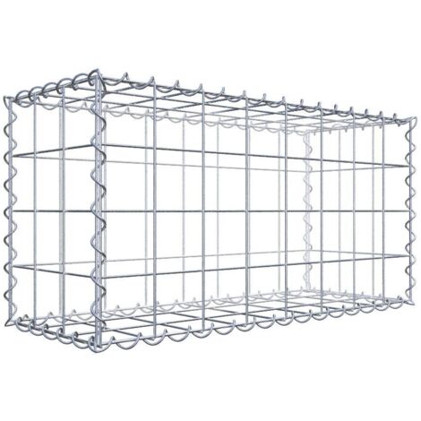 Gabion 80 cm x 40 cm x 30 cm – Mailles 10 x 10 cm – Spirale pour montage rapide – Résistance au cisaillement 3.5 kN – Gabiondeco