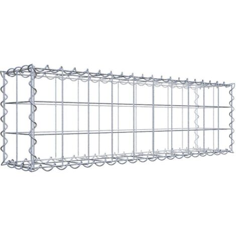 Gabion 100 cm x 30 cm x 20 cm – Mailles 10 x 10 cm – Fils d'acier Galfan – Résistance à la corrosion – Montage rapide avec spirales – Gabiondeco