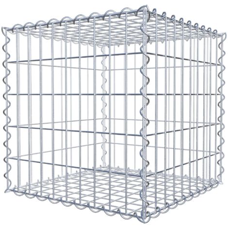 Gabiondeco - Gabion 50 cm x 50 cm x 50 cm (L x H x P). mailles 5 x 10 cm. Spirale - Made in Germany