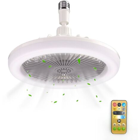 Fishtec – Ventilateur de plafond orientable télécommandé – 3 vitesses 1500/1800/2000 rpm – Éclairage LED 72 LEDs 1700 Lm – Température de couleur 3000K à 7000K