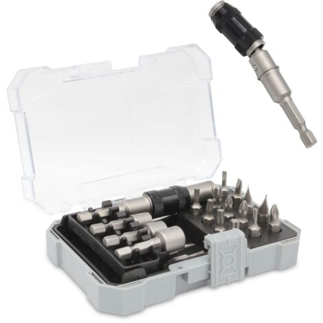 Porte embout magnétique pivotant FISHTEC Angle 0 20° Acier S2 rangement intégré avec 21 accessoires Vissage précis (1/5)