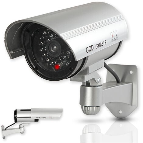 Caméra Factice de Surveillance - Intérieur / Extérieur - LED Rouge