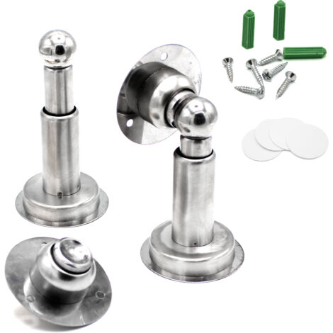 Bloque Porte Magnétique - Lot de 2 Bloques Porte Sol et Mur - Longueur Ajustable - Tête Aimantée - En Acier Inoxydable (1/5)