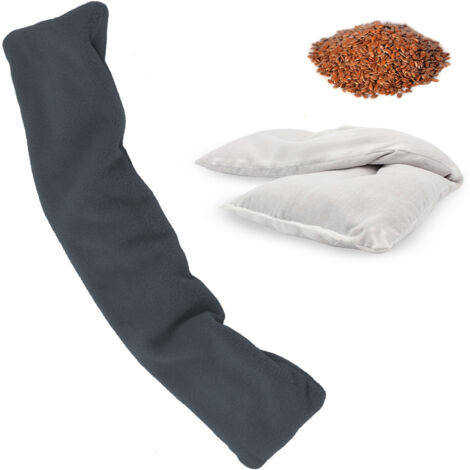 Tour de Cou Chauffant FISHTEC - Graines de Lain et Lavande - Micro-Ondes - Rechauffe et Soulage les Douleurs - Douceur et Confort - Housse Amovible et Lavable en Machine à 30° - 43 cm - Utilisation à  (1/5)