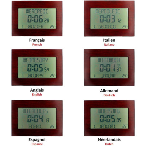 Horloge Murale Digitale Multifonction - Température Et Calendrier (Neuf, Emballage Abîmé)