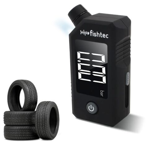 FISHTEC - Contrôleur pression pneus, LCD, LED, testeur usure