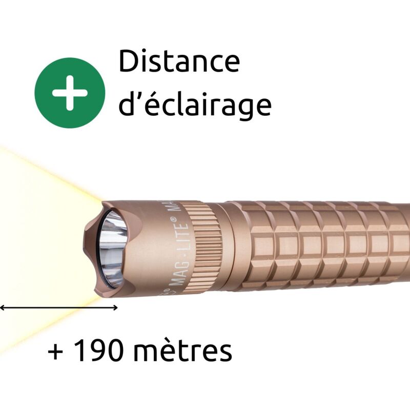 Linterna Maglite Mag-Tac Militar Recargable sin corona