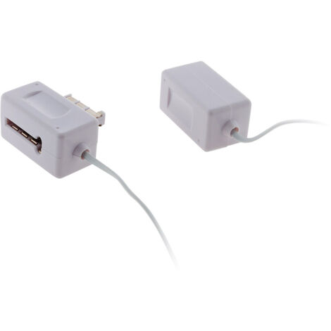 Rallonge téléphone mâle gigogne / femelle 8 plots 10m - Blanc - Zenitech