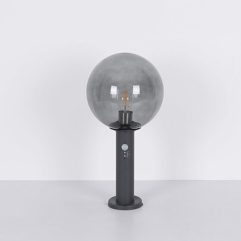 Lanterne LED RGB noire lumière extérieure dimmable avec télécommande lampe  d'extérieur détecteur de mouvement, aluminium plastique noir clair, 8,5W  806lm blanc chaud, HxLxP 35x15,5x15 cm