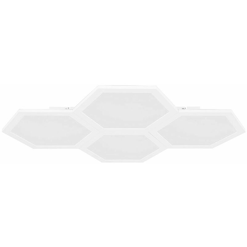 Plafonnier LED design moderne plafonnier salon, nid d'abeille hexagonal en  métal, blanc, 48W 2920lm blanc