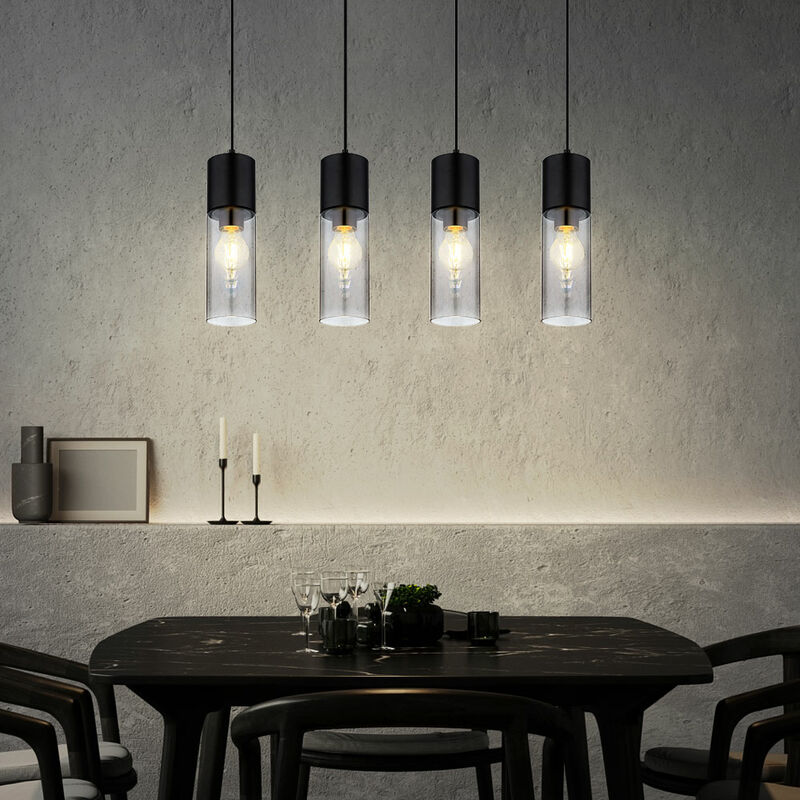 Lumière Suspendue Noire Moderne 3 Bras - Luminaire G9 - Pour Salle à Manger/Salon - Neuf