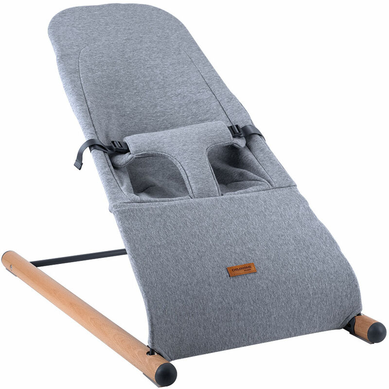 Transat bébé, Transat balance, Lavable et réglable en hauteur, 884051.5cm,  Gris