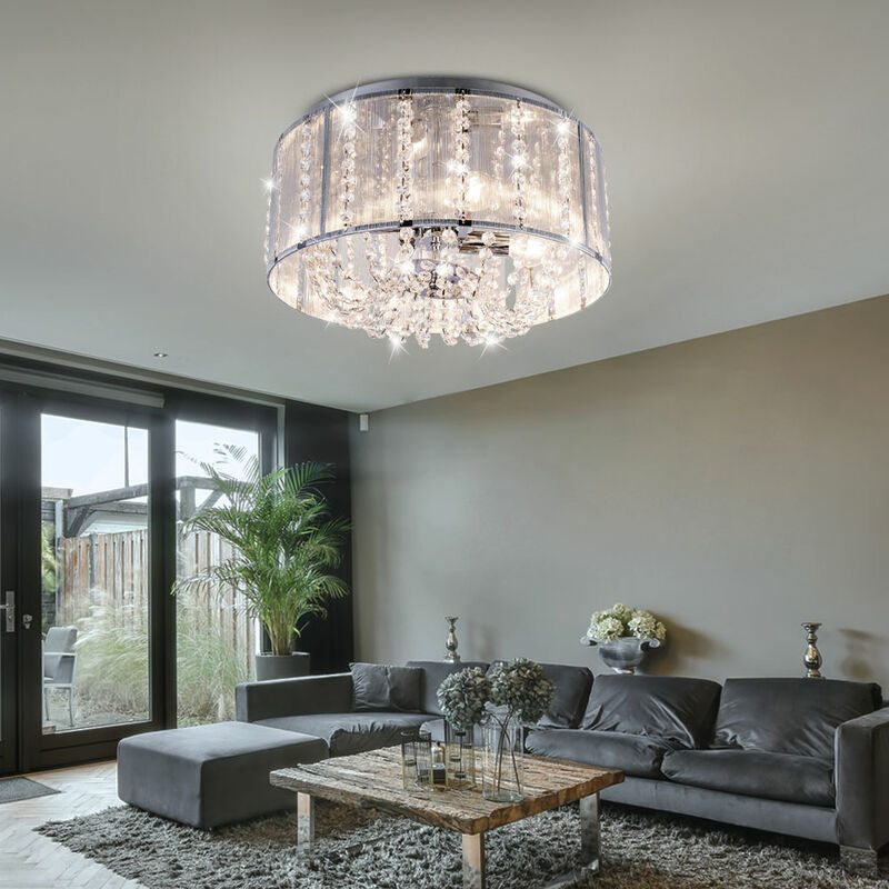 Plafonnier LED lampe de plafond pour salle à manger chambre luminaire fleur  géométrique simple moderne à 4 modèles