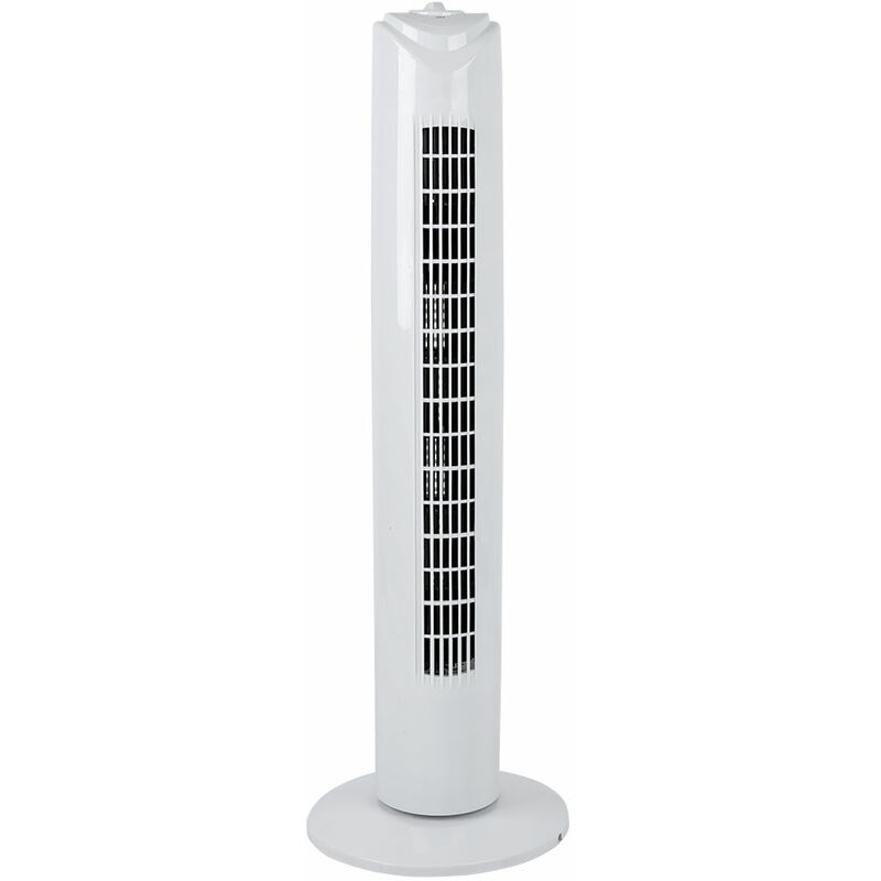 Ventilateur colonne blanc hauteur 75cm, 3 vitesses, minuterie 120min BESTRON