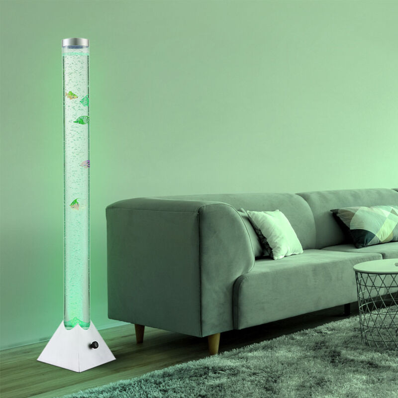 Lampadaire à Bulles Globo RGB Avec Poissons - Colonne D'eau LED 24,6 Cm - Neuf